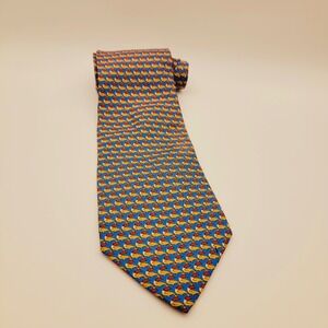 Barneys New‎ York Novelty Necktie Silk Bird Print Business Career